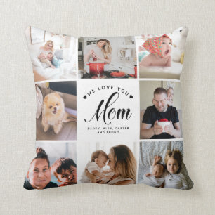 Almofada Colagem de Fotos Personalizada do Dia de as mães M