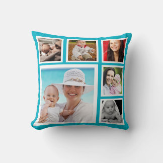 Almofada Colagem de Fotos Personalizada do DIY