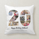 Almofada Colagem de Fotos Personalizada Rústica 20 Números<br><div class="desc">Exiba suas fotos favoritas em uma colagem numérica! Faz um presente perfeito de aniversário ou aniversário de casamento para um ente querido.
Fotografia © Storytree Studios,  Stanford,  CA</div>