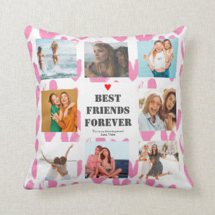 Almofada Colagem de fotos personalizadas do melhor amigo pr