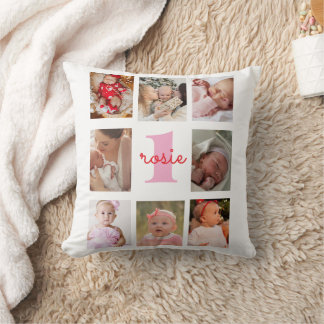 Almofada Colagem de Fotos Presente Personalizado Nome do Be