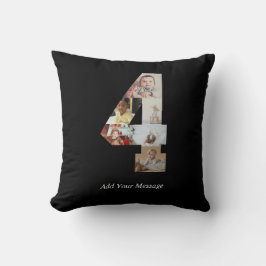 Almofada Colagem de Fotos Preto e Branco Número 4