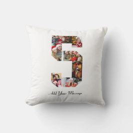 Almofada Colagem de Fotos Preto e Branco Número 5