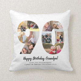 Almofada Colagem de Fotos Simples com Número de 90º Persona