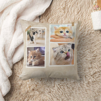 Almofada Colagem de Gatos Curiosos