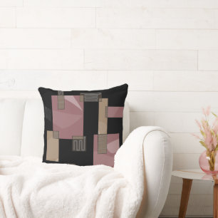 Almofada Colagem Egípcia Maz Pastel Dusty Pink Preto