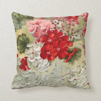 Almofada Colagem floral rosa de marfim rosa Shabby
