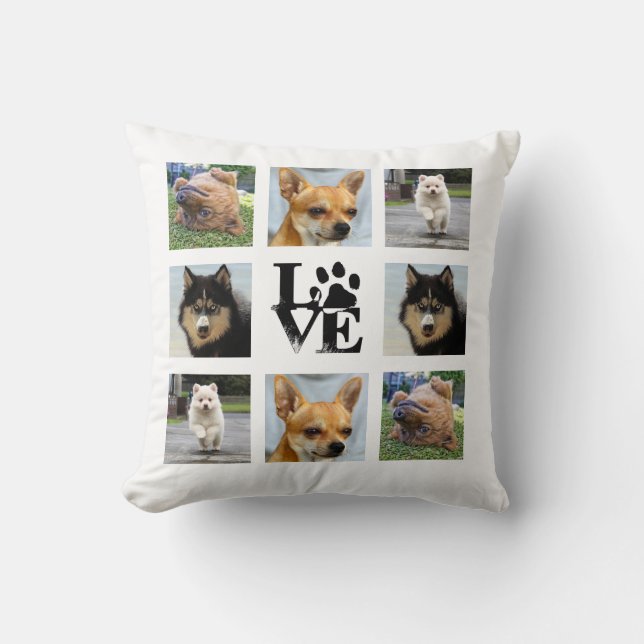 Almofada Colagem instagram foto cachorro 8 (Frente)