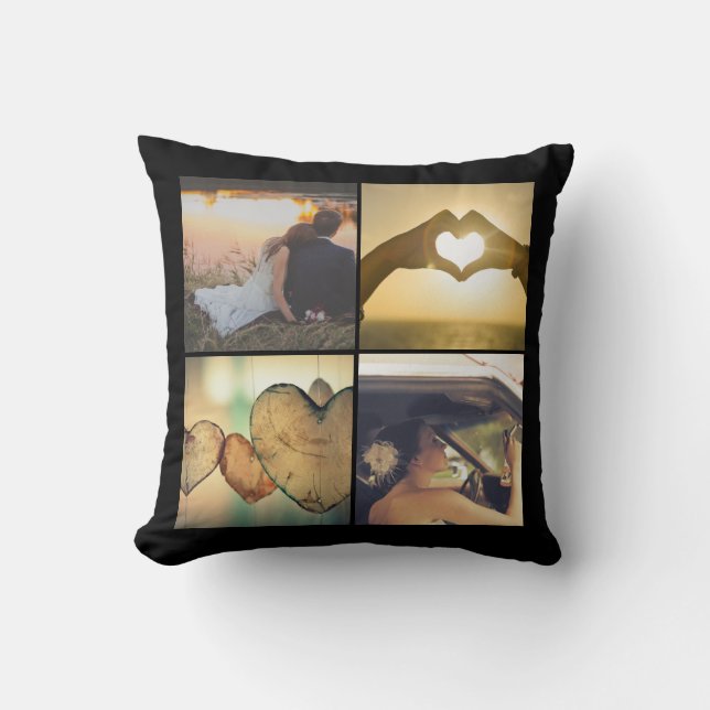 Almofada Colagem monogramed foto (Frente)