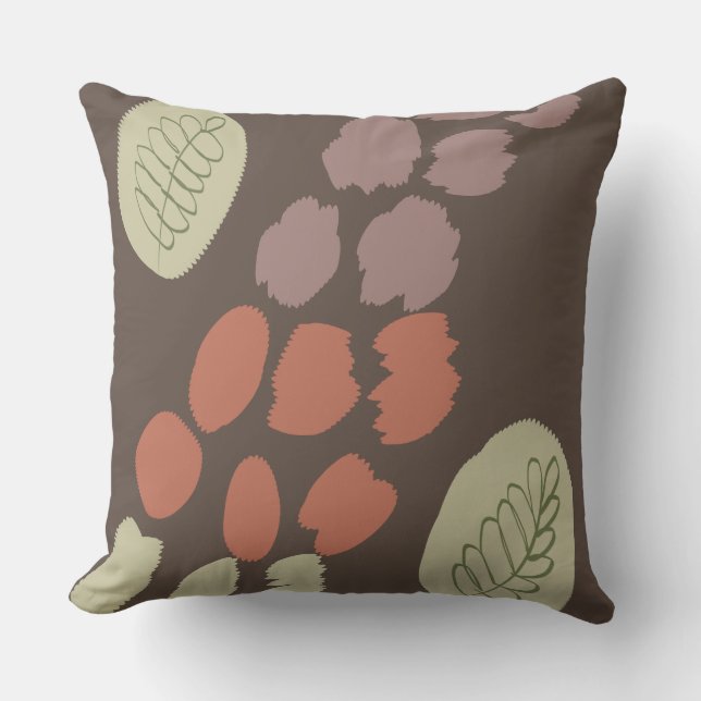 Almofada Colagem Orgânica Modern Boho Abstrato Giraffe (Frente)