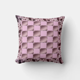 Almofada Colcha Quadrada Rosa Lilás de Menina Pequena