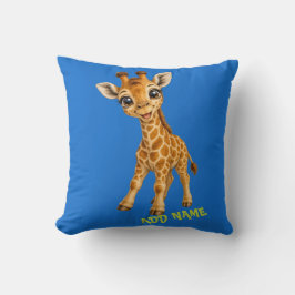 Almofada Coleção de Bebê Animal Ativo Fofo Girafa Azul