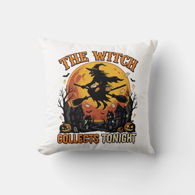 Almofada Coleção de Bruxas de Halloween Humor (Frente)
