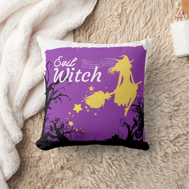 Almofada Coleção de Carimbo de Halloween "Mau Witch" 16" x  (Cobertor)