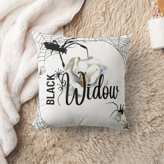 Almofada Coleção de Carimbo de Halloween "Viúva Negra" 16"  (Cobertor)