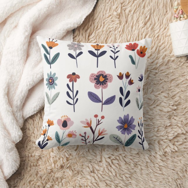 Almofada Coleção de flores vetoriais (Cobertor)
