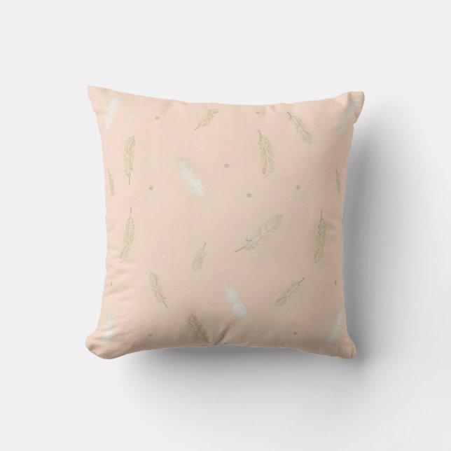 Almofada Coleção Luxuosa de Penas Boho Modernas (Frente)