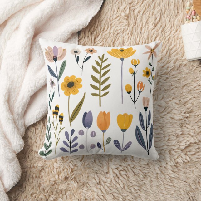 Almofada Coleta С de flores vetoras (Cobertor)