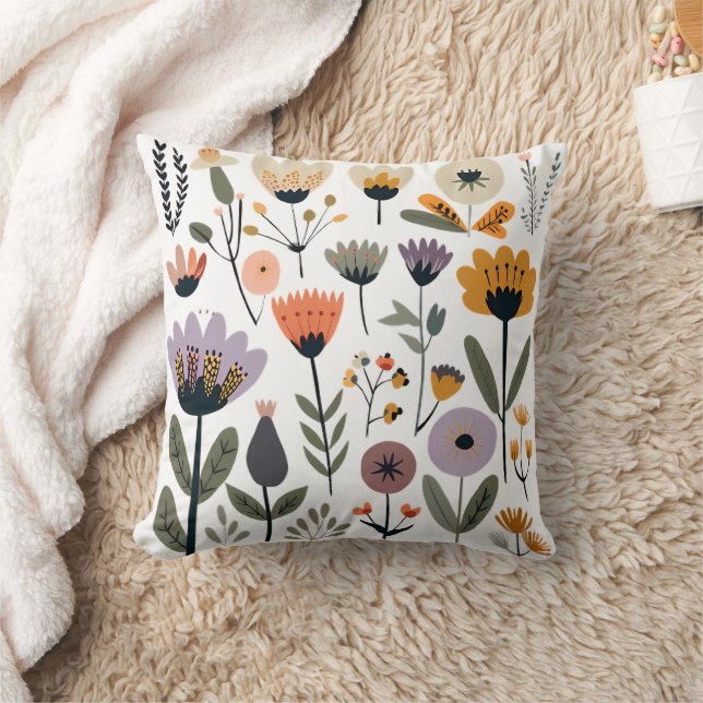 Almofada Coleta С de flores vetoras (Cobertor)