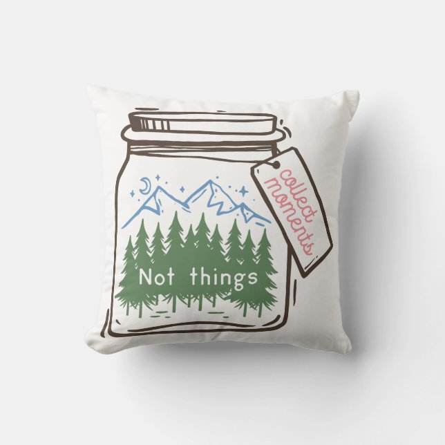 Almofada Coletar a Cotação de Camping Legal de Momentos (Frente)