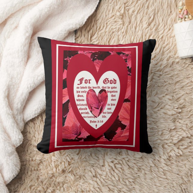 Almofada Coleus Close com John 3:16 (Cobertor)