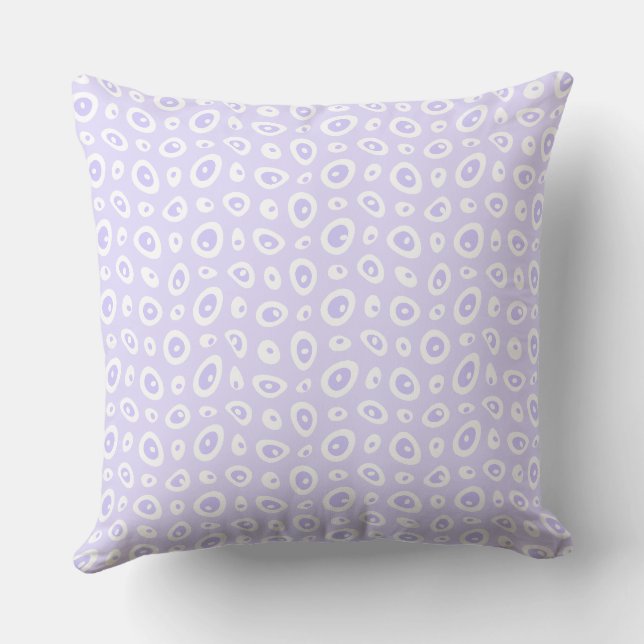 Almofada Colírio Abstrato de Mazipoodles - Lilac Branco (Verso)