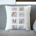 Almofada Collage Photo & Best Avó Ever Best Purple Gift<br><div class="desc">Esta foto de colagem é um presente perfeito de Dia de as mães para qualquer mãe que ama apreciar memórias. A colagem apresenta um belo arranjo de fotos de temas roxos que capturam seus momentos de precioso com sua mãe. A design moderna da colagem lhe dá um olhar sofisticado e...</div>