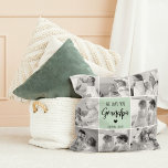 Almofada Collage Photo Best Grandpa Ever Pastel Mint Gift<br><div class="desc">Esta bela foto de colagem é a maneira perfeita de expressar seu amor pelo seu avô. Apresentando a mensagem sentida "Nós te amamos, vovô" em letras elegantes contra um fundo pastel de menta, esta peça captura o calor e afeto que você sente pelo seu avô. O design de colagem permite...</div>