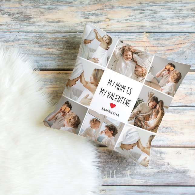 Almofada Collage Photo | Minha mãe é meu presente de Namora (Criador carregado)