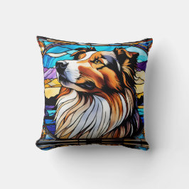 Almofada Collie StainGlass look