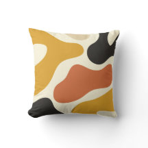 colorful Abstract Black And mustard orange