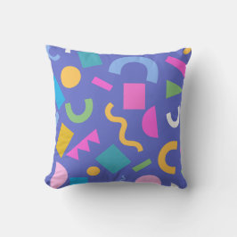 Almofada Colorful Abstract Geometric Memphis Style Pattern