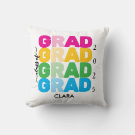 Almofada Colorful and customized Name and Year Grad 