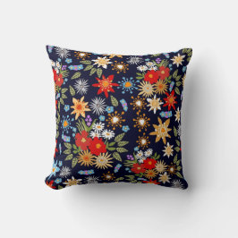Almofada Colorful Floral Vibrant lively bloom motif flowers