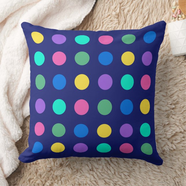 Almofada Colorful Geometric Dots Pillow (Cobertor)