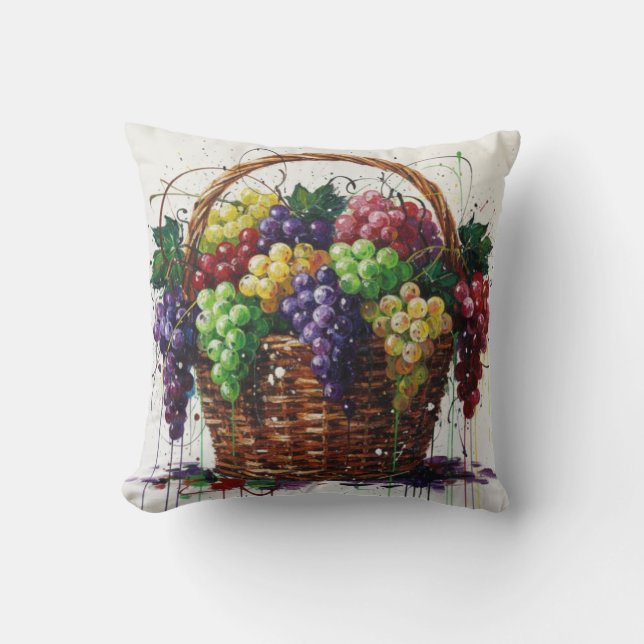 Almofada Colorful Grapes Basket (Frente)