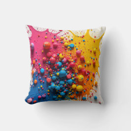 Almofada Colorful Paint Splatter Pillow