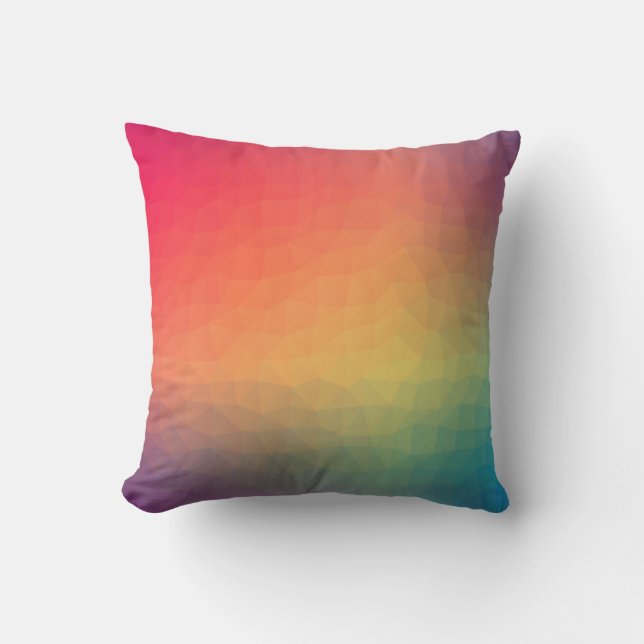 Almofada Colorful rainbow gradient geometric (Frente)