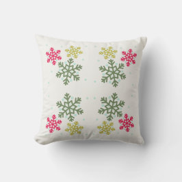 Almofada  Colorful Snowflakes Winter Pillow