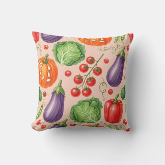 Almofada Colorful Vegetable Pattern Illustration
