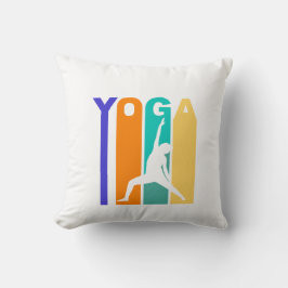 Almofada Colorful Yoga Silhouette Design
