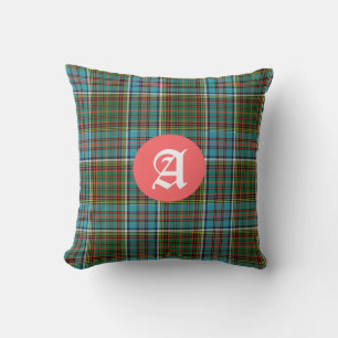 Almofada Colorida Anderson Tartan Xadrez Monograma