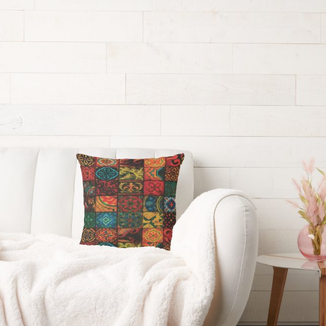 Almofada Colorida de Azulejos Mosaico – D Boho Vin (Sofá)
