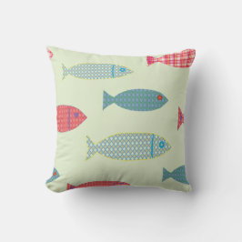 Almofada Colorida de Peixes Costeiros