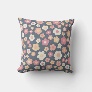 Almofada Colorida Disias Retro Padrão Floral Pastel