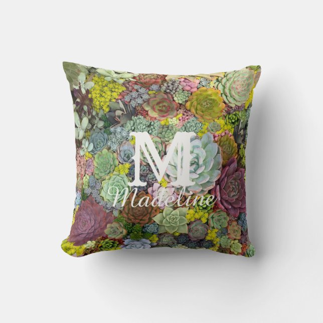 Almofada Colorida Greenerent Succulents (Frente)