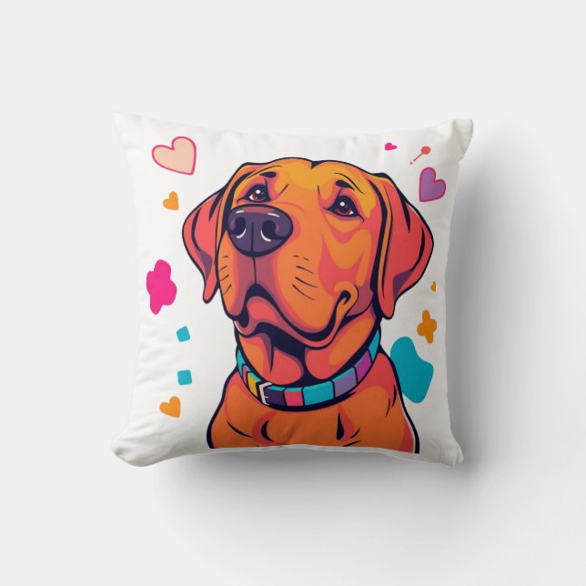 Almofada Colorida Labrador Dog Art (Frente)