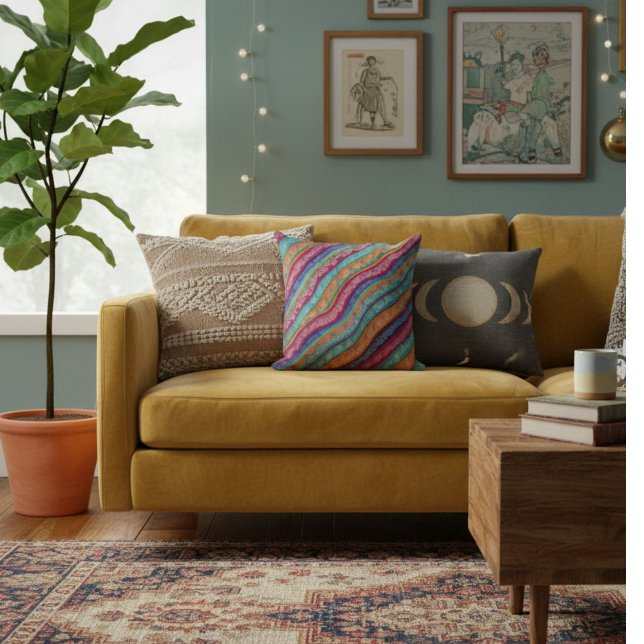 Almofada Colorido moderno geométrico chic e sofisticado (Criador carregado)