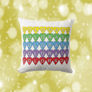 Almofada Colorir Arco-Íris Colorido do Estado do Colorado,