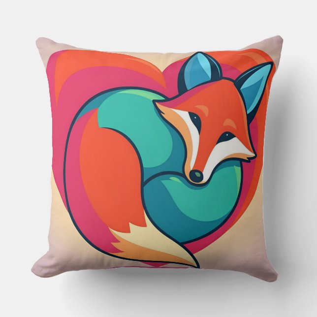 Almofada Colorir Fox Love: Dia de as mães (Frente)